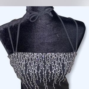 City Triangles Black Sparkle Top